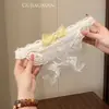 Pêssego Doce e Desejoso~Calcinha Fio Dental de Renda Transparente Sexy com Laço Doce para Mulheres 2026 Nova de Cintura Baixa Verão