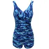 8810 Maiô Feminino Conservador Plus Size para Meia-Idade e Idosos Maiô Plano