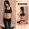 Lencería Sexy Sexy Hielo Seda Recorte Fuga Cadera Ropa de Yoga Traje Medias Sexys Uniforme 2200