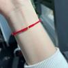 Pulseira de Contas de Transferência Azul Klein Tecida à Mão com Ano de Nascimento DIY Joias Corda de Mão para Casal Masculina e Feminina ins
