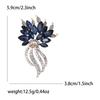 Nuevo Broche de Flor de Aleación de Alta Gama con Pedrería, Exquisito y Versátil Pin de Joyería Corsage para Vestido de Traje de Mujer