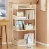 Estantería de balcón, estantería de almacenamiento de varios niveles móvil de pie junto a la lavadora, estante de almacenamiento para baño y inodoro