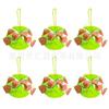 Colgante de Bola de Felpa con Lazo Nuevo de Navidad Transfronterizo 8cm Decoración para Fiesta Navideña Baile Bola de Pelo de Conejo de Imitación