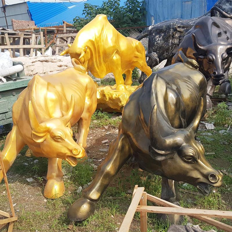 室外装饰牛年新款玻璃钢雕塑