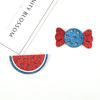 Venta Caliente Transfronteriza Bandera del Día de la Independencia de EE. UU. Accesorios de Joyería Rayados Sombrero de Amor de Dibujos Animados Accesorios de Caramelo Sandía