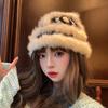 Gorro de punto de pelo de conejo estilo chino invierno Nuevo Moda Nacional sombrero de león cálido sombrero de pescador cara linda mirando sombrero de cabeza de tigre pequeño