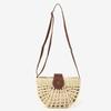 Bolso bandolera de paja con semicírculo hueco nuevo bolso de paja de un solo hombro bolso tejido bolso de playa para vacaciones bolso de mujer versátil