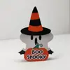 Decoración para el Hogar de Halloween Personalizada Más Vendida Transfronteriza en Amazon Adornos para Macetas Artesanía de Madera Blanca Linda y Creativa de Fantasma