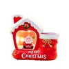 Venta caliente de nuevos productos transfronterizos: Portalápices de casa de Navidad con luz, caja de almacenamiento, regalo para estudiante, portalápices de resina, adorno de almacenamiento de escritorio