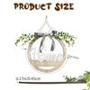 Decoración transfronteriza para el hogar nuevo colgante de puerta hueco para el hogar placa de madera para puerta Pascua Navidad productos de madera para las fiestas