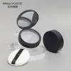 En stock Mini Flip con Espejo Caja de Polvo de Plástico Mediana Caja de Maquillaje para Polvo Caja de Polvo Material de Empaque para Polvo