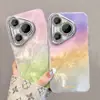 Capa de Celular Gradiente Borrada Aplicável Apple 16promax iphone 15/14 Padrão Geleira 17 Toque Premium 13/12