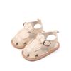 Nuevas sandalias de bebé con decoración de cabeza de dibujos animados, zapatos de bebé transpirables, antideslizantes y de suela suave.