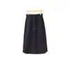 Falda Informal Sencilla Estilo Coreano con Cordón para Mujer 2026 Otoño e Invierno Nueva Versátil Elegante de Longitud Media Deportiva Recta