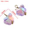 Linterna Colgante de Vidrio Colgante de Mariposa Gota de Agua Colgante Transparente Colgante Pequeño Tocado Antiguo DIY Colgante de Borla