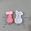 Molde de Silicona para Velas Perfumadas de Conejo de Halloween de Dibujos Animados, Molde de Silicona para Jabón Artesanal, Difusor de Yeso, Decoración del Hogar