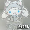 Gatinho Fofo de Desenho Animado Sanrio Caneta Conner Caixa de Armazenamento Multifuncional Transparente de Acrílico Papelaria para Estudante Enfeites de Mesa