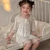 Vestido de Dormir Fino de Verão para Meninas Roupa de Casa de Manga Curta Youkesi para Crianças Pijama Estilo Princesa Pequena Vestido 2026