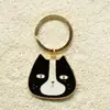 Llavero de anillo de cachorro lindo estilo coreano creativo planta suculenta llavero metal estudiante colgante de dibujos animados