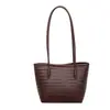 Bolso de hombro casual elegante de color sólido de gran capacidad 2026, bolso de axila de moda, bolso tote tejido para el día a día