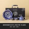 Conjunto de Chá Chinês Xianglong de Prata Dourada 999 Luxo Acessível Talheres de Ponta Azul Bule de Chá Kung Fu Xícara de Chá Caixa de Presente