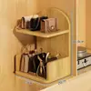 Estante de almacenamiento de bolsas en la parte superior del mueble de entrada, estante de niveles, almacenamiento de bolsos de mano y mochilas para el hogar, almacenamiento conveniente para artículos cotidianos