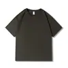K2301 Camiseta de Manga Curta para Funcionários de Biblioteca 210g Algodão Solta Justa Siro Spun Algodão Penteado Placa Leve Algodão Liso T