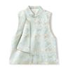 Moda Outono Novo Estilo Chinês Jacquard Bordado de Alta Qualidade Seda de Amora Colete sem Mangas M9147