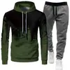 Conjunto Deportivo Casual con Capucha para Hombre Crazy Muscle con Estampado de Graffiti Corte Ajustado Moda Simple Transfronterizo Conjunto para Hombre