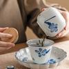 Latas de té de cerámica repujada pintadas a mano tamaño pequeño portátiles latas vacías almacenamiento latas de té latas selladas latas a prueba de humedad latas de almacenamiento de té