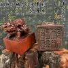 Sello Rayo Golpeteo Montaña Dragón Tigre Madera de Azufaifo Xuanwu Tortuga Dragón Serpiente Dragón Sello Tres Tesoros Madera de Azufaifo Sello Tesoro Maestro Taoísta dz