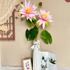 Ramos Artificiales de Nenúfares para Decoración de Restaurantes, Piscinas y Peceras, Flores Falsas para Decoración del Hogar, Venta al por Mayor de Proveedores de Flores de Alta Calidad