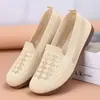 Los nuevos zapatos de tela del viejo Pekín de Bai Zhenhe para mujer son de punto, transpirables, antideslizantes, fáciles de poner, mocasines versátiles en beige
