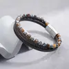 Pulsera de cuentas de piedra natural transfronteriza europea y americana para hombre, moderna y versátil para ir al trabajo, accesorio simple de hip-hop personalizado para mujer