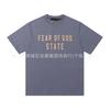 Shorts Americanos com Estampa de Letras Fear of God Essentials Fog, Popular entre Jovens Homens e Mulheres