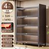 Rack de armazenamento de cozinha Armário de armazenamento multicamadas de chão para forno de microondas Armário multifuncional doméstico com porta Armário de armazenamento à prova de poeira