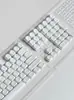 Keycaps de Teclado, Keycaps Sem Gravação, Material da Keycap PBT, Branco Puro, Perfil SA, 108 Teclas