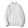 Sudadera con Capucha para Hombre de Color Liso, Manga Larga, Cuello Medio Alto, Holgada, para Primavera y Otoño, Casual, Deportiva, Capa Base, Top Moderno Adelgazante