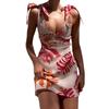 Estación independiente de comercio exterior transfronterizo Amazon 2024 Nuevo vestido de falda con tirantes estampado sexy de verano europeo y americano para mujer
