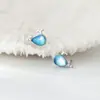 Brincos de Prata Esterlina S925 Nalan com Delfim Incrustado de Diamantes, Brincos de Baleia Modernos e Fofos M07922