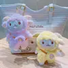 Celebridad de internet linda oveja pequeña colgante peluche figura de juguete oveja pequeña accesorio para mochila llavero muñeco de máquina de garra