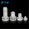 Ventas Directas de Fábrica Longran Tornillos de Plástico M5/M6 Cabeza Redonda Cabeza Plana Ranura de Cruz PC Tornillos Aislantes Transparentes