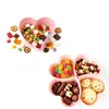 Caja de Almacenamiento con Forma de Trébol de Cuatro Hojas en Forma de Corazón para Snacks, Caja de Almacenamiento Creativa para Uso Doméstico en la Sala de Estar, Caja para Snacks, Plato para Frutas, Bandeja en Forma de Corazón, Caja en Forma de Corazón