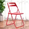 Silla plegable, estilo simple nórdico, silla de ocio para el hogar con respaldo, silla de espera para restaurante, silla de plástico para entrenamiento de alquiler para exposiciones