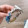 Pulseira metálica de estrela com pulseira de couro jeans adequada para Apple S11, Huawei 11, GT6, Fit4, pulseiras Xiaomi