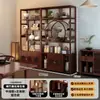 Prateleira de Exposição Antiga Chinesa Rack de Armazenamento de Conjunto de Chá Gabinete de Exibição de Chá para Sala de Estar Não é Madeira Maciça Suporte de Exibição de Ornamentos do Pavilhão Multi-Tesouro