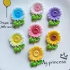 Accesorios de Resina de Girasol Coloridos Accesorios DIY para Funda de Teléfono Móvil Decoración de Coche Caja de Almacenamiento Hebilla de Zapato Cuerda para el Pelo Material