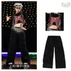Ropa de Baile Jazz para Niñas Hip-Hop Niña Jazz Danza del Ombligo Ropa de Performance para Pasarela Niños Hip-Hop Pantalones Plateados