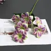 Flores Artificiais 6 Cabeças de Lírios-de-um-Dia Flores Falsas Impressas em 3D Decoração de Casamento Arranjos Florais e Materiais Fabricantes Exportação Atacadista
