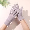 Guantes de Mujer Estilo Coreano Simples para Otoño e Invierno, Forrados de Felpa, Cortavientos, Impermeables, Resistentes al Frío, para Pantalla Táctil, para Deportes al Aire Libre, Ciclismo y Conducir